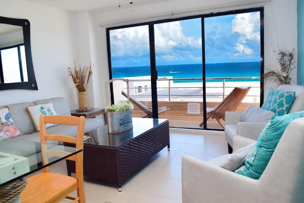 קנקון Ocean View Apartment, Best Beach Area, 3 Bedrooms מראה חיצוני תמונה