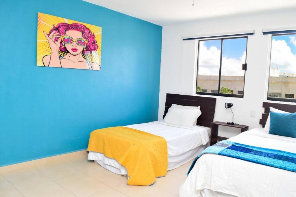 קנקון Ocean View Apartment, Best Beach Area, 3 Bedrooms מראה חיצוני תמונה